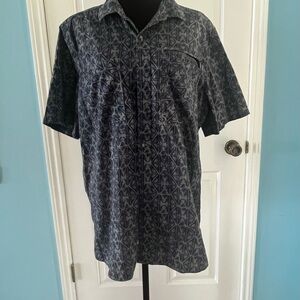 Vintage 90s L.L. Bean Aztec Print Button-Up Shirt Sz L